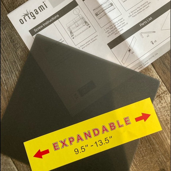 Pop-It Set of 2 Small Adjustable Sliding Cabinet Organizers. expandable - Picture 6 of 8